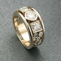 Vintage Gold Cubic Zirconia Ring