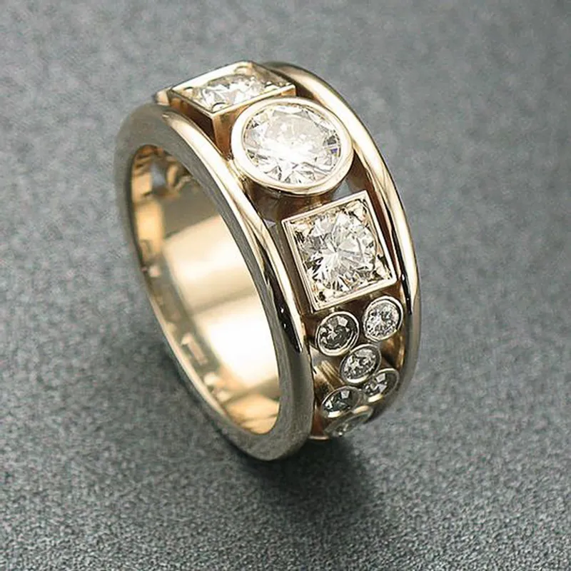 Vintage Gold Cubic Zirconia Ring