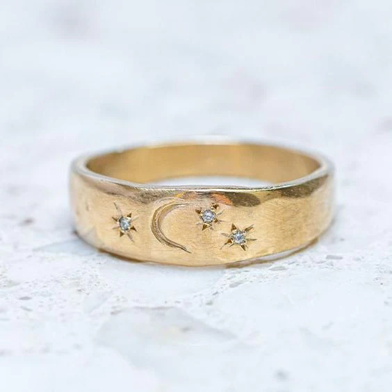 Sterling Night Band in Vintage Gold