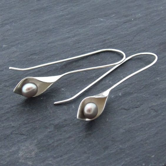 Vintage Silver Bead Drop Earrings