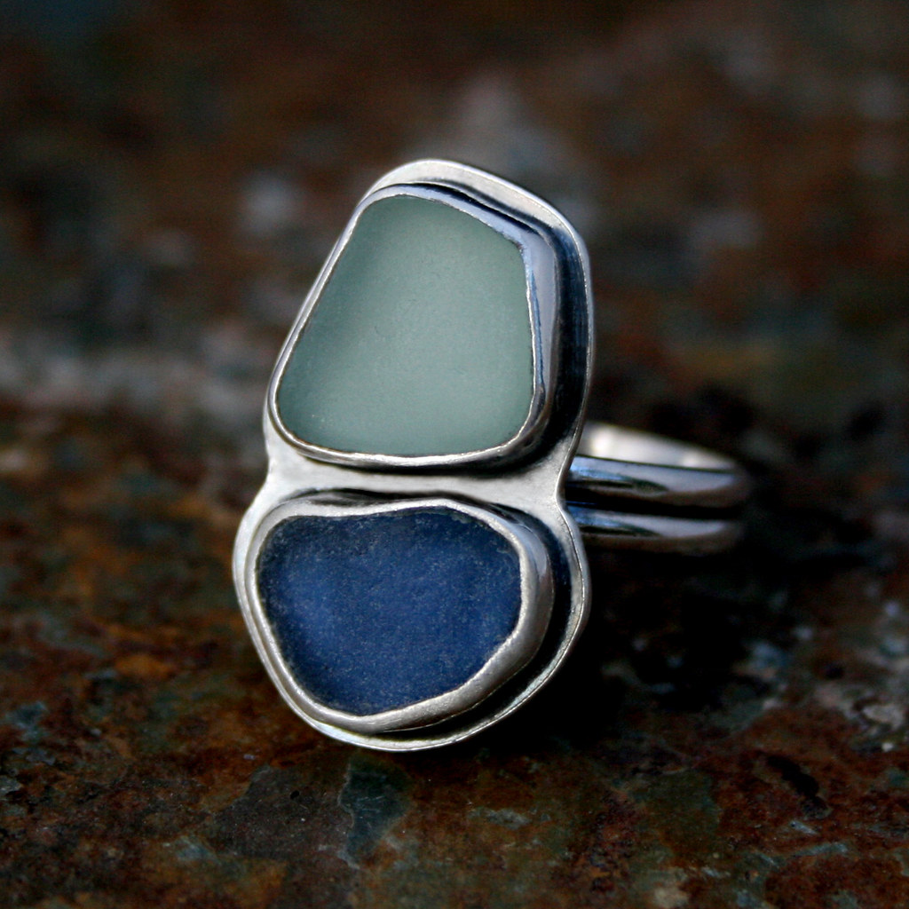 Vintage Stein Silver Band Ring