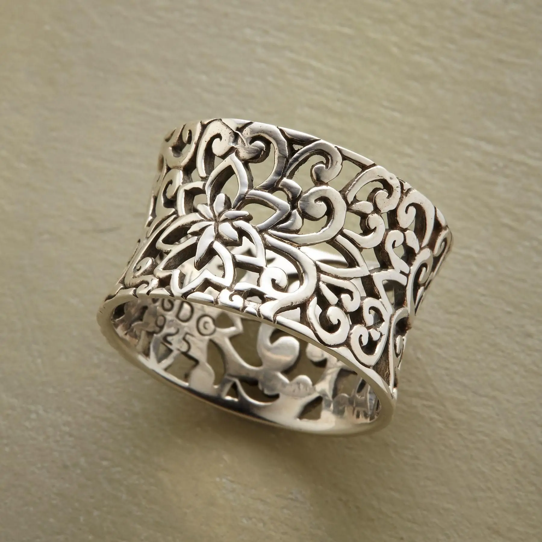 Ornate Filigree Silver Ring