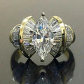 Vintage Gold Cubic Zirconia Ring