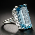 Crystal Blue Antique Ring