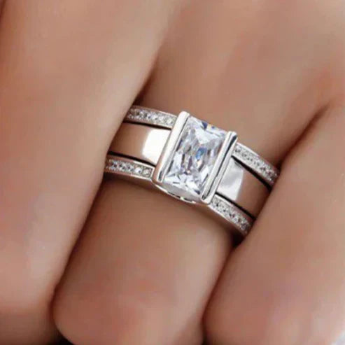 Antique Glass Ring with Inlay