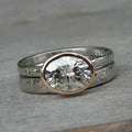 Vintage Dual Silver Zirconia Band