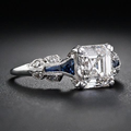 Brilliant Vintage Band in Blue and Silver