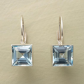 Vintage earrings crafted from blue cubic zirconia.