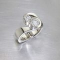 Vintage Silver Zirconia Adjustable Ring