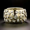 Vintage ring with glass accents