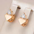 Elegant Shiny Lace Earrings in Golden