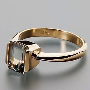 Golden Ring Made of Cubic Glass
