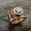 Vintage ring crafted from layered glass