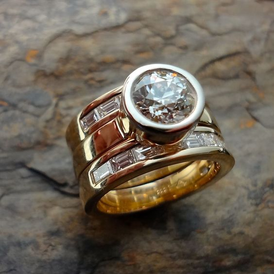 Vintage ring crafted from layered glass