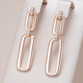 Delicate dangling earrings crafted from gold