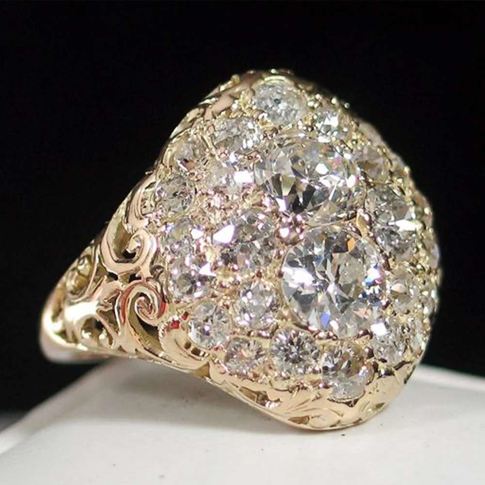 Round Gold Vintage Diamond Ring