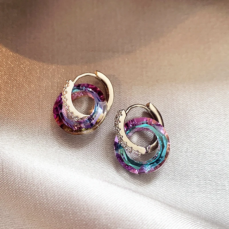 Elegant Multicolored Loop Earrings