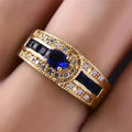 Radiant Blue Gold Ring.