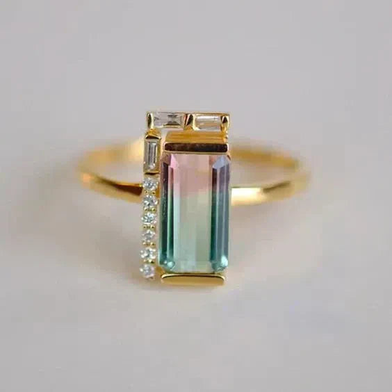 Vintage Multicolored Gemstone Ring