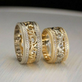 Golden Vintage Pair Ring