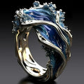 Antique Gold Ocean Wave Ring