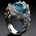 Vintage Ocean Gemstone Ring