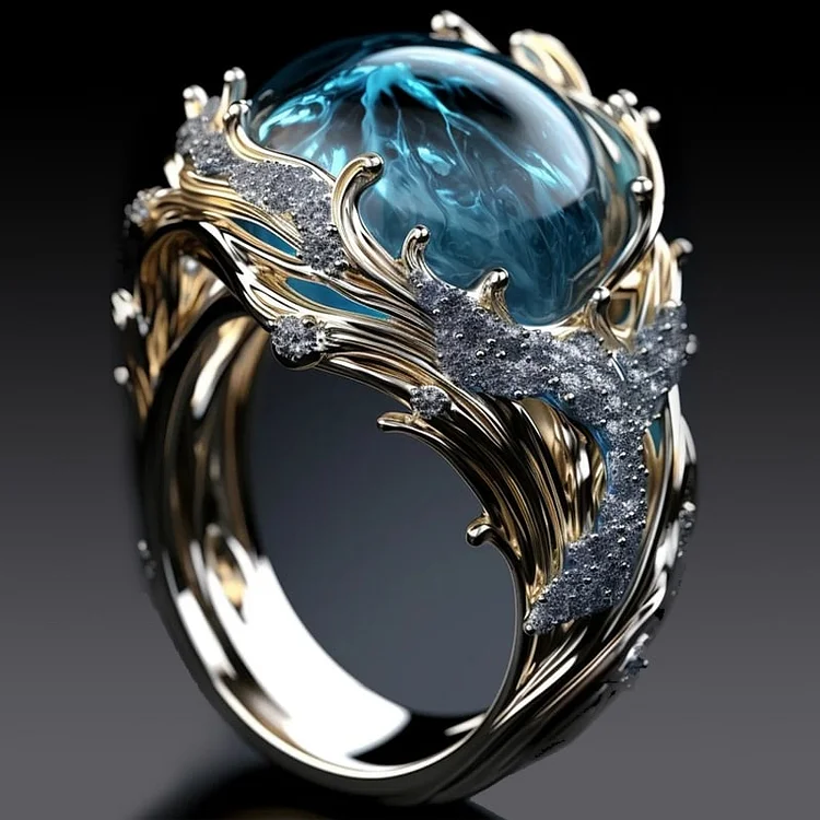 Vintage Ocean Gemstone Ring
