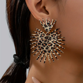 Vintage gold earrings with spikes