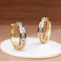 Elegant Gold and Crystal Ear Jewelry