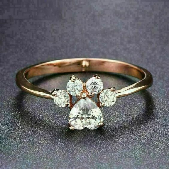 Vintage Zirconia Paw Band