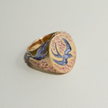 Vintage Blue and Gold Hummingbird Band