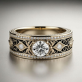 Gold-Plated Vintage Ring with Gemstone