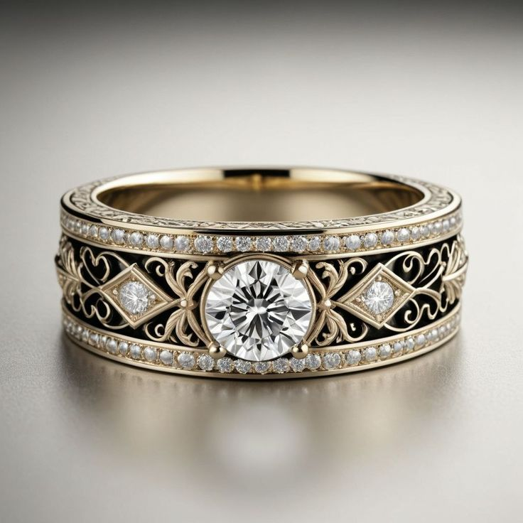 Gold-Plated Vintage Ring with Gemstone