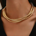 Vintage Tiered Gold Necklace