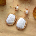 Vintage White Gold Ear Studs