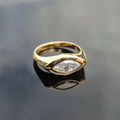 Vintage Gold Ring with Zirconia Eye