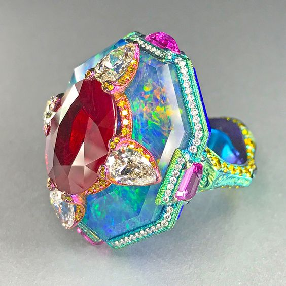 Multicolored Antique Ring