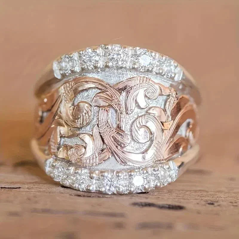Vintage Silver & Rose Band