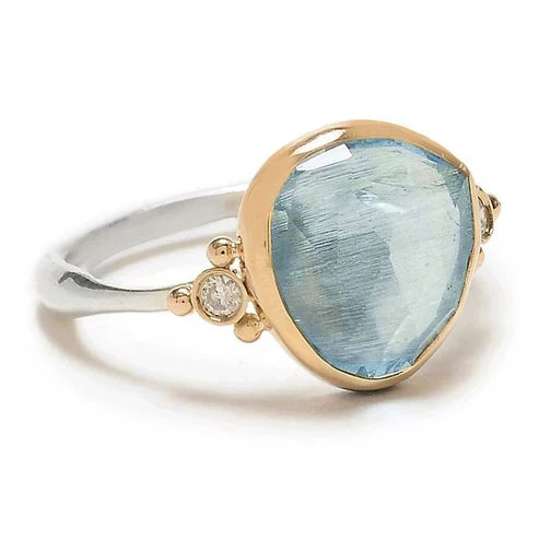 Vintage Aquamarine Gemstone Ring