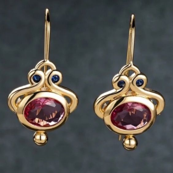 Vintage Rose Gold Ear Studs