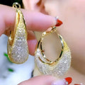 Radiant Gold Basket Earrings