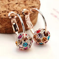 Colorful Sphere Golden Earrings