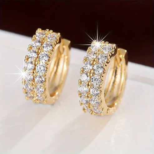 Bright Gold Stud Earring