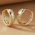 Golden Glimmer Hoop Earrings
