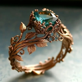 Nature Emerald Crystal Ring