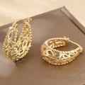 Gold Hollow Woven Earrings