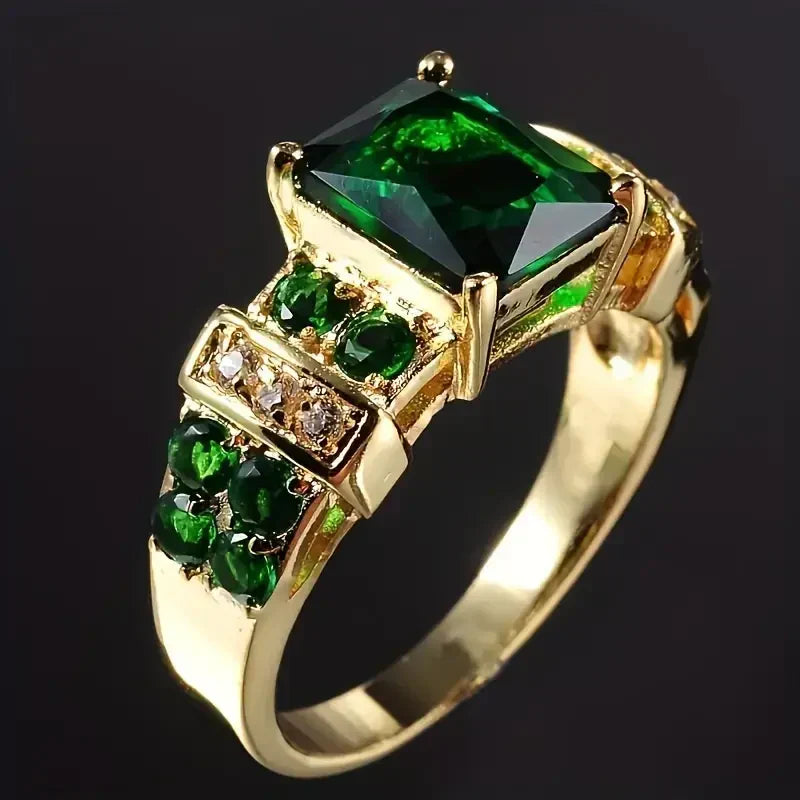 Emerald Gold Multi-Stone Ring