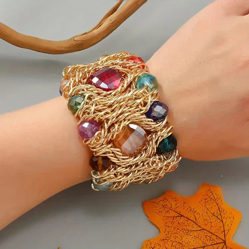 Colorful Golden Threads Bracelet