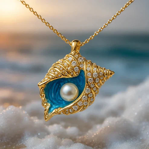 Radiant Pearl Ocean Shell Necklace
