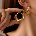 Irregular Gold Hoop Earrings